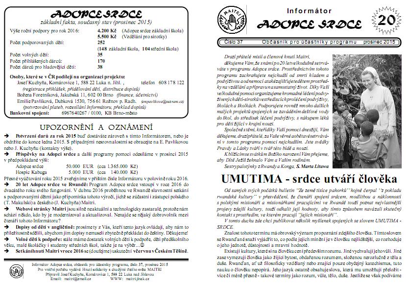 Informátor Adopce srdce 37